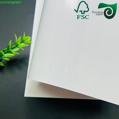 FSC Coated Duplex Stone Paper 100 400μM Recycled Waterproof Double Sided Coated Board