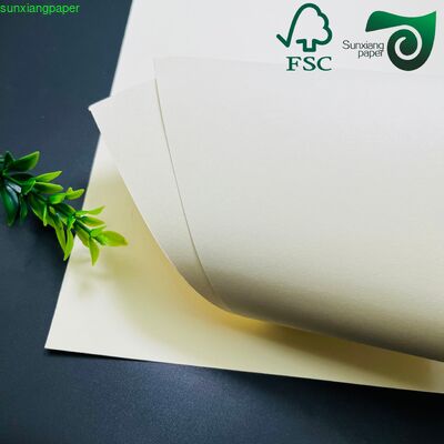 FSC High Bulk Cream Uncoated Offset Book Paper 250gsm Cream Woodfree Book Printing Paper