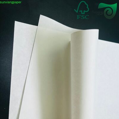 FSC 50gsm Bleached White Greaseproof Paper Food Grade For KFC Wrapping  Food Packaging