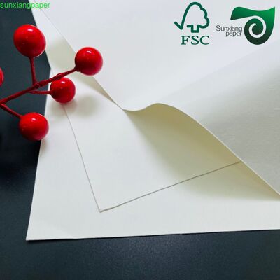 280GSM Recycled White Embossed Cardstock  For Luxury Packaging Handmade Crafts