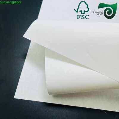 FSC 50gsm Bleached White Greaseproof Paper Food Grade For KFC Wrapping  Food Packaging