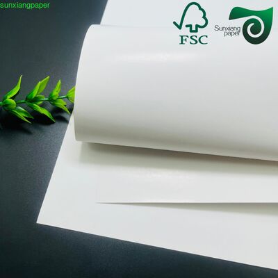 FSC 255gsm 15g PE Coated Frozen Food Grade Paper Moisture Proof For Supermarket Food Packaging