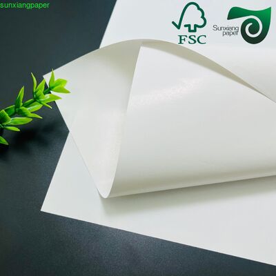 FSC 255gsm 15g PE Coated Frozen Food Grade Paper Moisture Proof For Supermarket Food Packaging