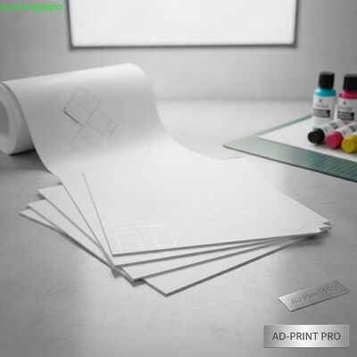 White Double Sided Coated Paper For Advertisement Printing And Product Brochure