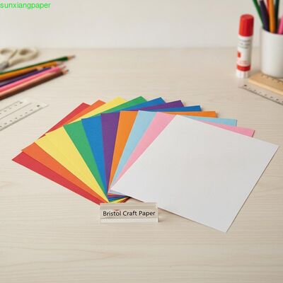 FSC 180gsm 200gsm Uncoated Colorful Bristol Board Sheets For DIY Craft Materials