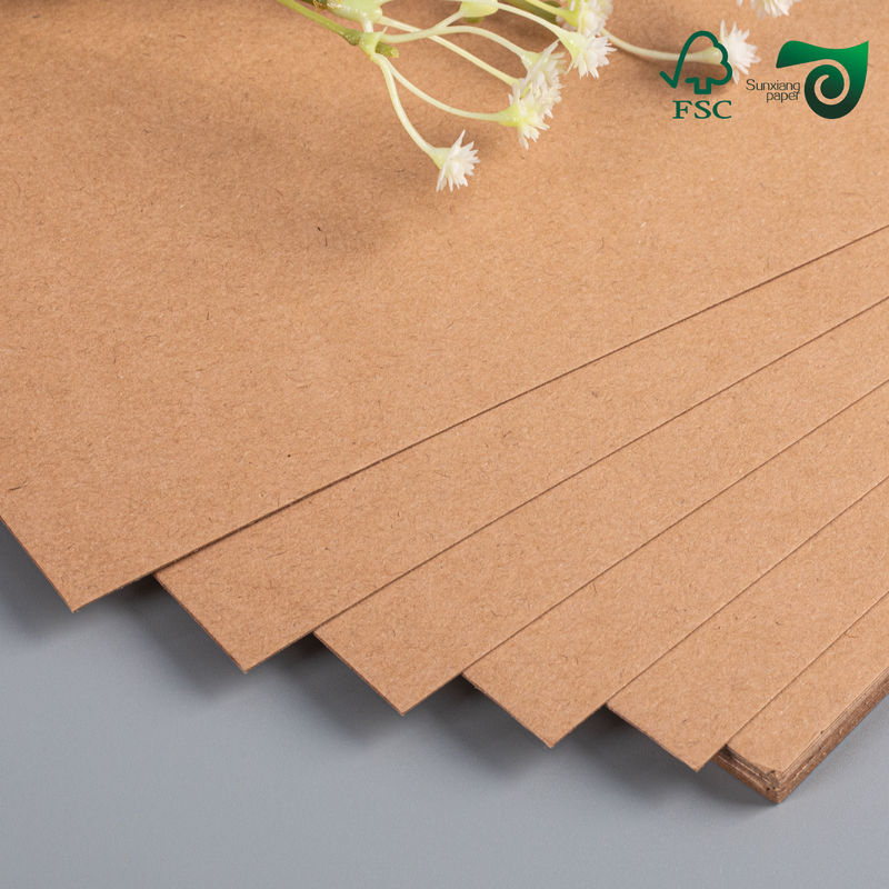 FSC Food Grade Brown Kraft Board 350gsm  24" 36" For Takeaway Lunch Boxes