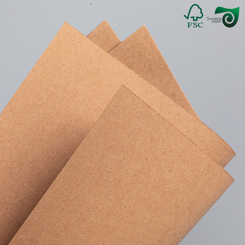 FSC Certified Food Grade 350gsm Brown Kraft Board For Lunch Box Food Packaging