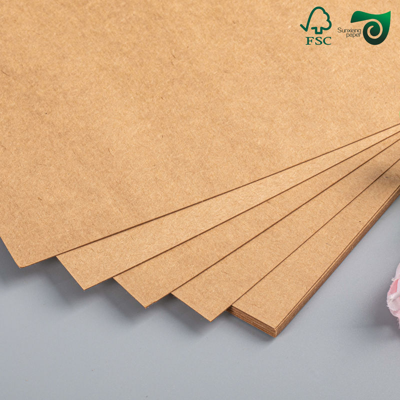 Papier do pakowania żywności FSC 250gsm Brązowy Kraft 79cm 109cm Odporny na zginanie do pakowania tacek na żywność