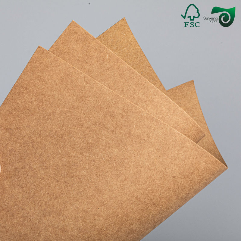 FSC Certified High Density Brown Kraft Paper Sheets 250gsm 450gsm Food Grade Packaging Solution