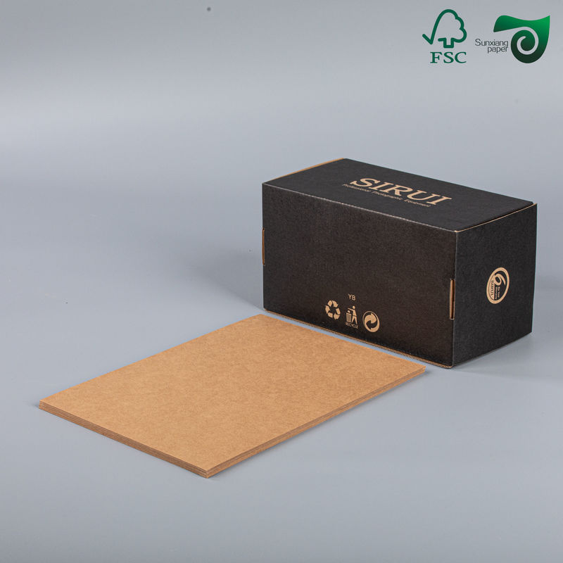 FSC  Virgin Reddish Brown Kraft Wrapping Paper Rolls  Ideal For Custom Wrapping Boxes