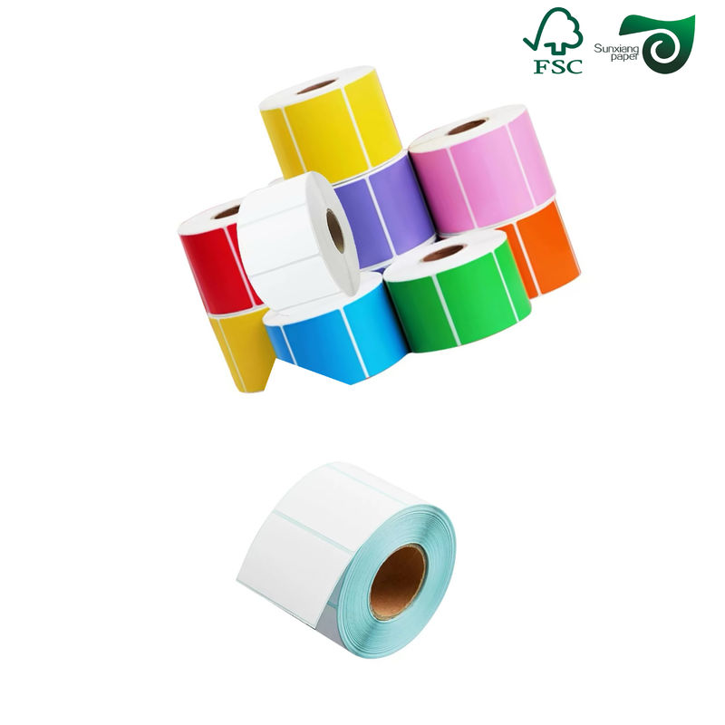 FSC Waterproof Glossy White PET Synthetic Paper Sticker Grade  For High Definition Printing