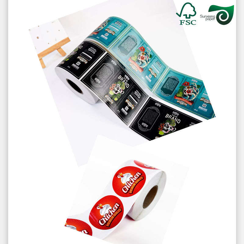 FSC 68gsm Moisture Resistant White Label Paper Ideal For Wine Glass  Beer Bottle Labels