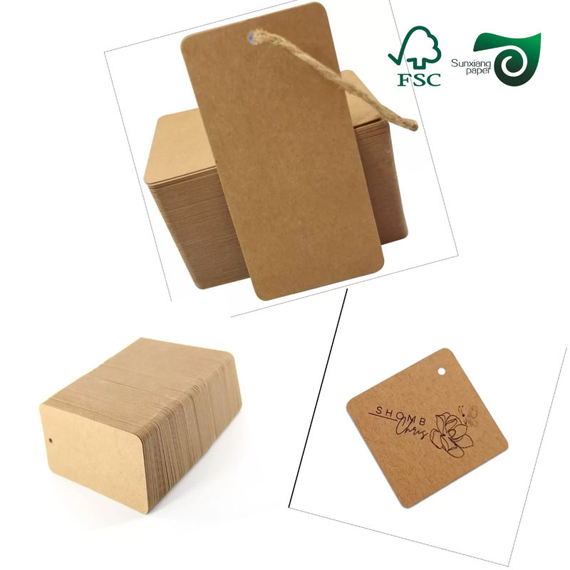 FSC Waterproof Tear Resistant Washed Kraft Paper Rolls For Hang Tags Packaging