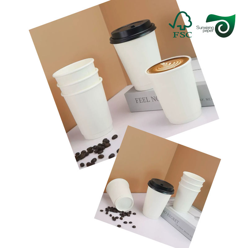 FSC Food Grade 260gsm 15 PE Coated Cup Stock Paper White For Coffee Cup
