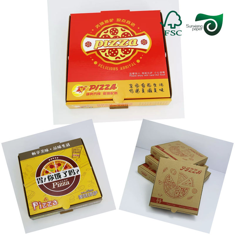 FSC 1.0mm 4.5mm E Flute Corrugated Cardboard Sheets For Pizza Boxes   Food Packaging
