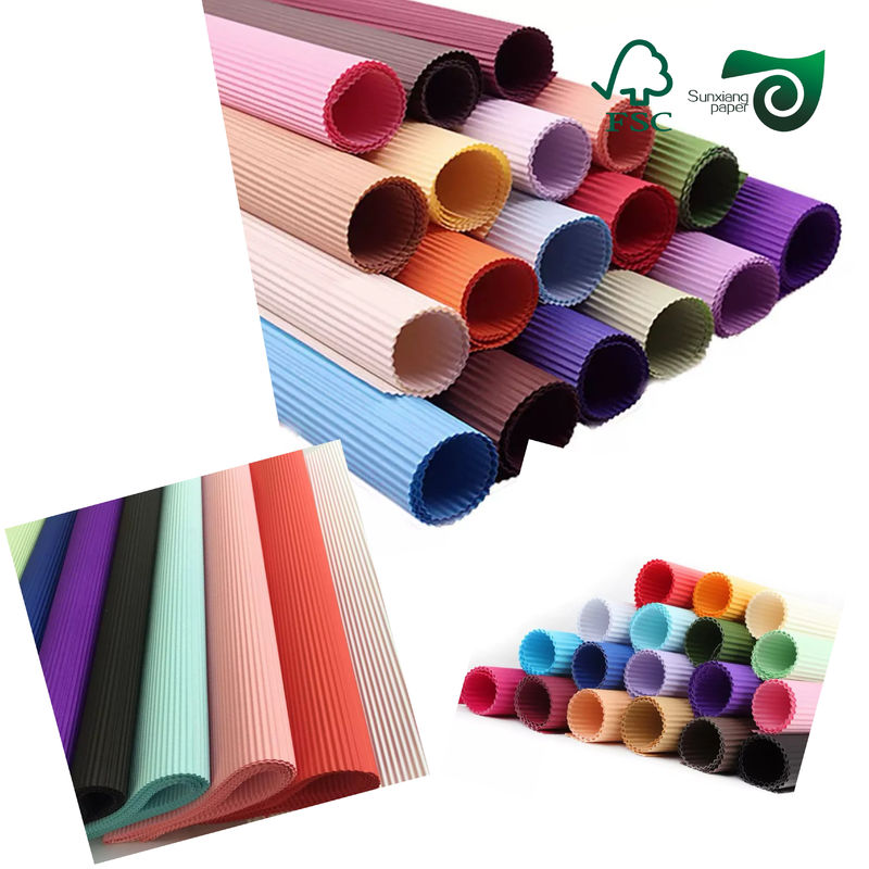 White  Colorful F Flute Corrugated Cardboard 36 48 Inch For Flower Cosmetic Gift Packaging