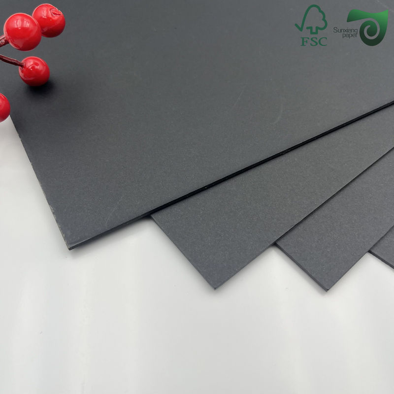 FSC Uncoated Solid Black Book Binding Board 350gsm Ideal For Shopping Bags More