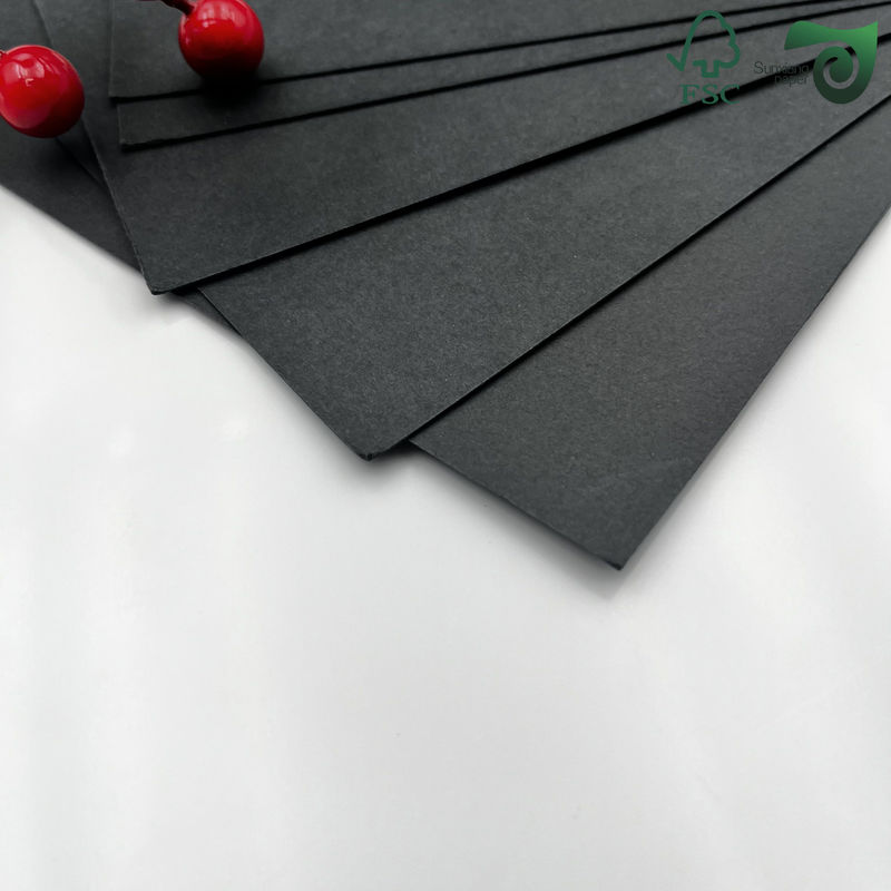 FSC 2mm Thick Grey Board With One Side Black Paper Lamination For Packaging Black Cardboard