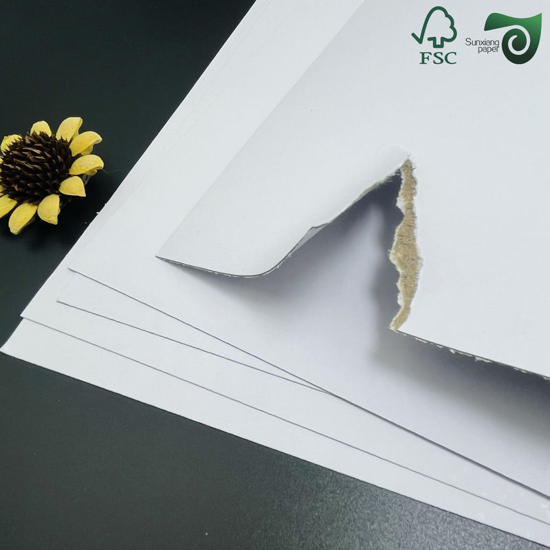 1mm Grey Cored Dual Sided White Cardstock Matte Surface Superior Ink Absorption
