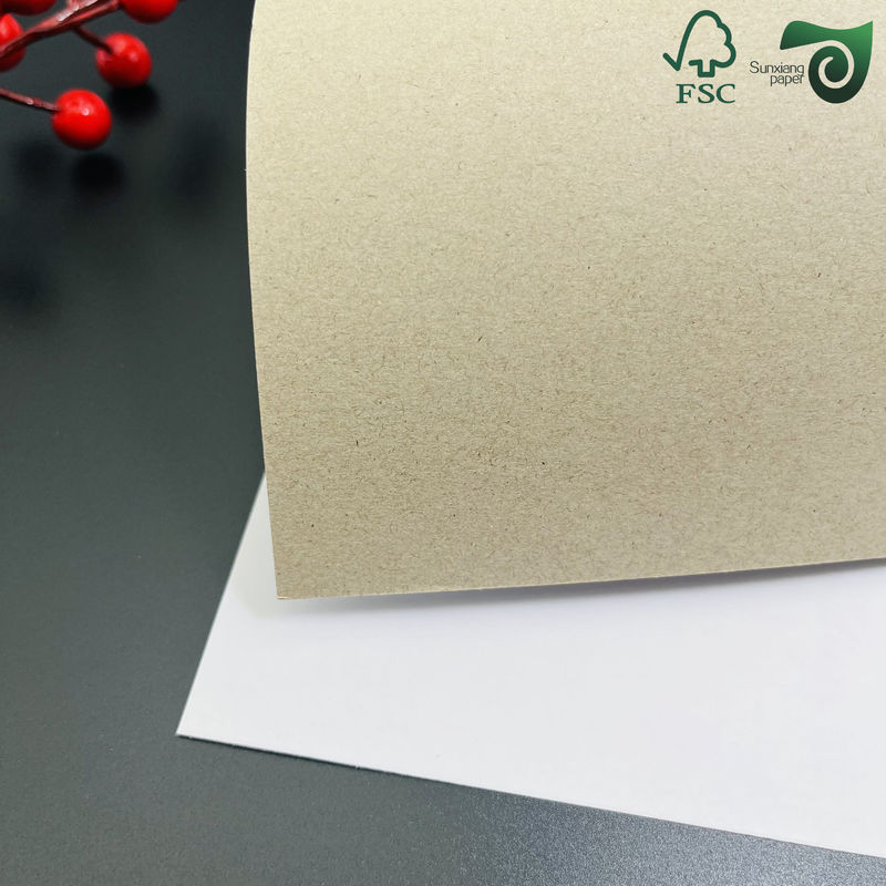 FSC 200gsm 300g Recycled Coated Duplex Board  Grey Back Ideal For Notebook Covers