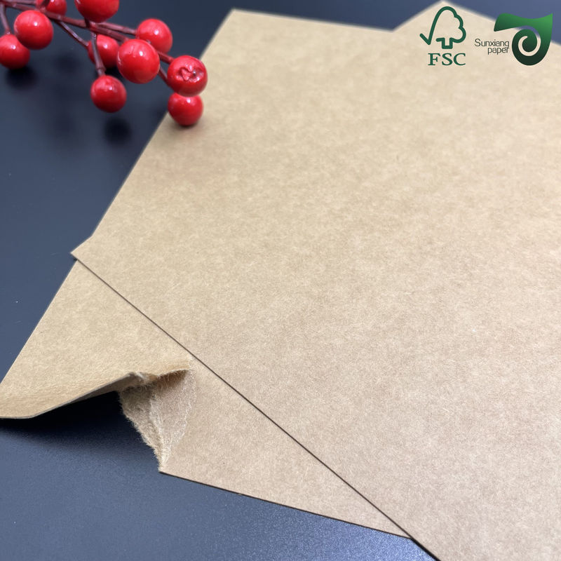 FSC Certified 300GSM Virgin Brown Kraft Wrapping Paper Rolls for Custom Packaging Boxes