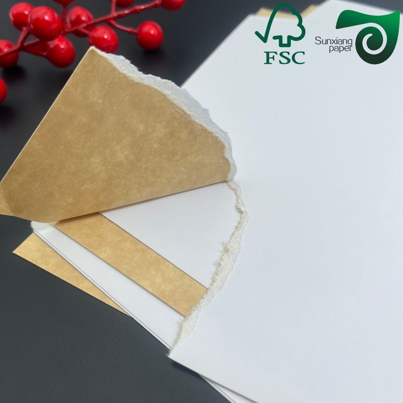 FSC 300gsm Disposable Bakeable Kraft Bread Pan Board Single Side White Coated Brown Back