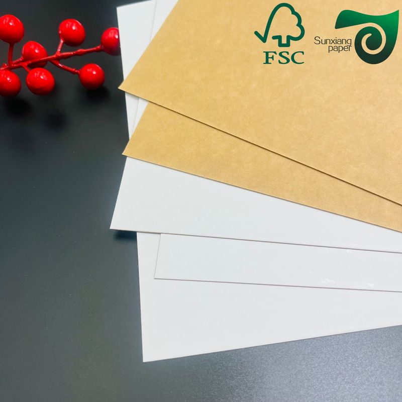 FSC 350gsm White Top Coated Kraft Paper CKB Food Grade Board For Yogurt Packaging
