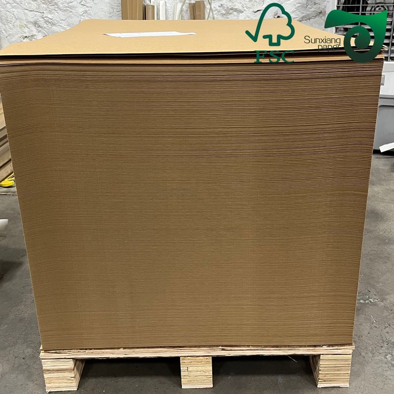 FSC Virgin Brown One Side Coated Kraft Paper Sheets For Packaging Boxes Bags