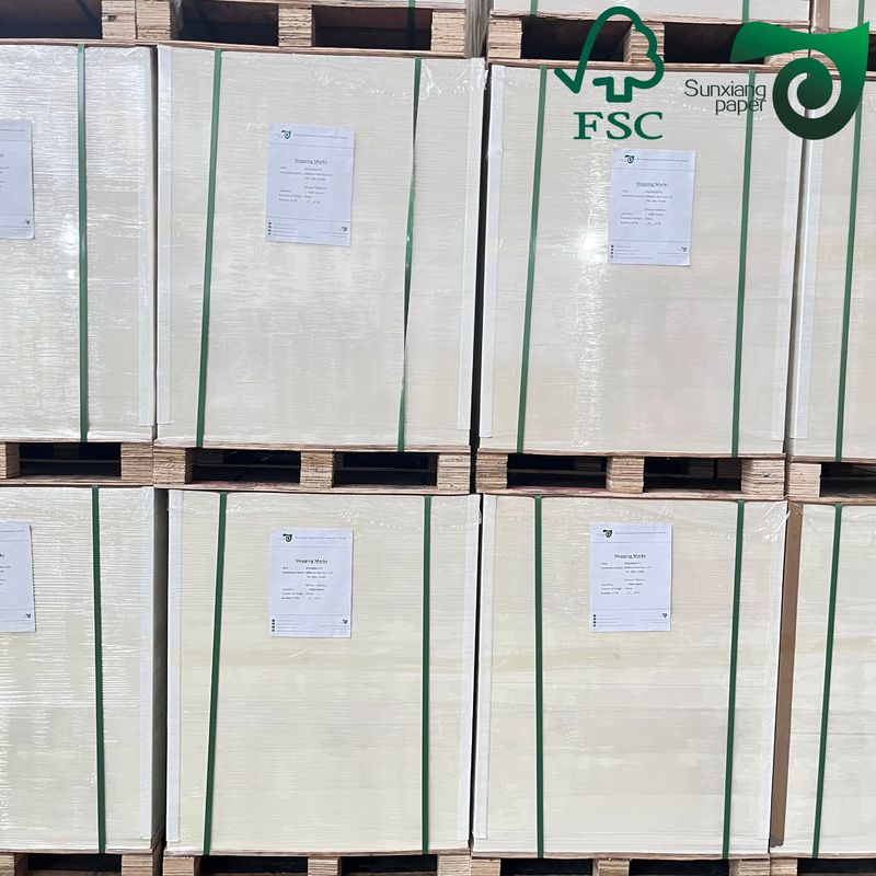 FSC 2mm Smooth Bleached Wood Cellulose White Board Double Sided Slight Glossy For Premium Gift Box