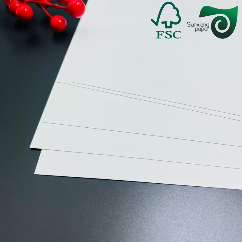 Extra Thick One Sided Coated White Board Paper Customizable Cosmetics Packaging Options  OEM  ODM Supported