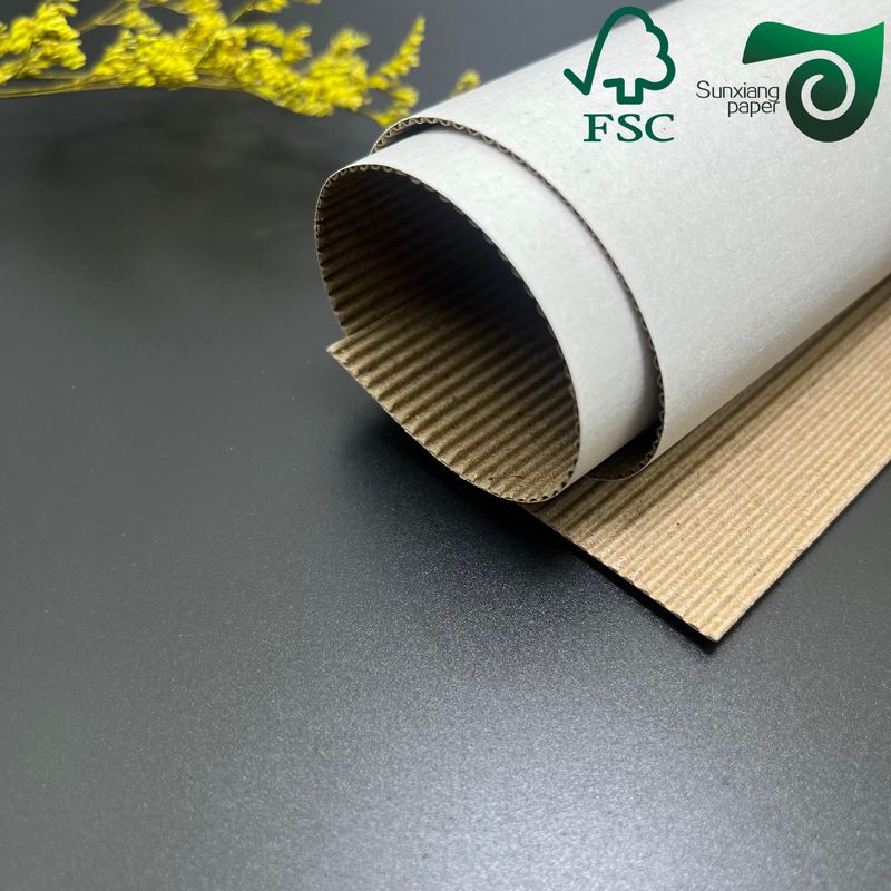 60gram 30in Kraft Paper Board 1 Side MG Pure Brown Ribbed Kraft Paper For Package