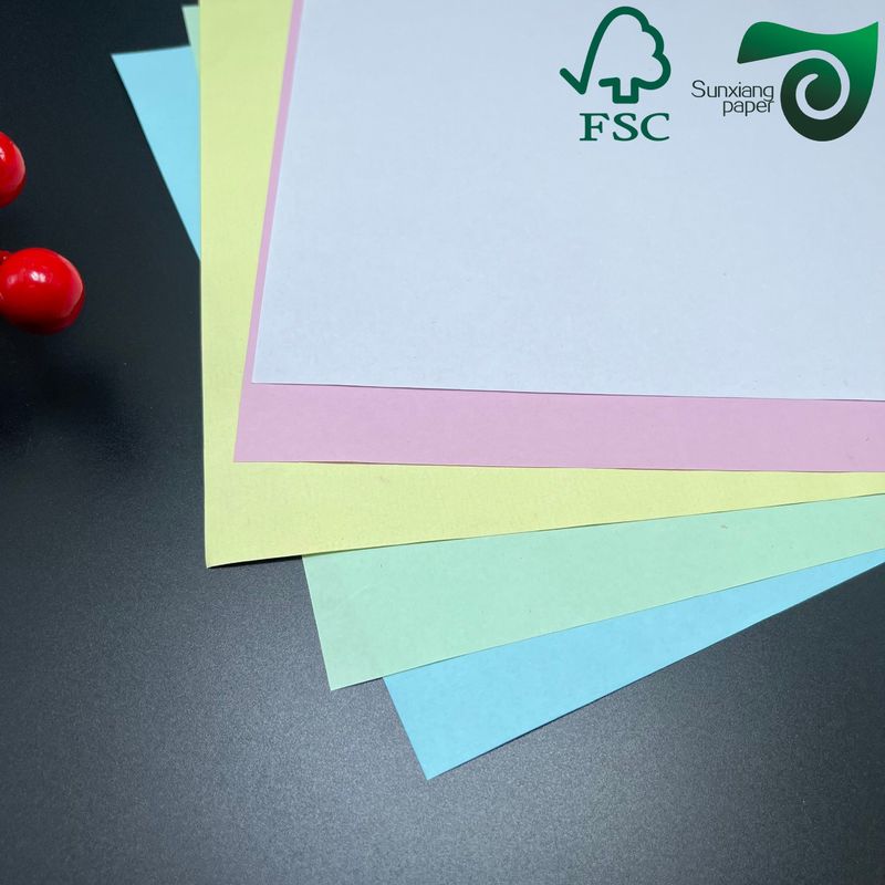 FSC Certified 70gsm 75gsm Carbonless Pape Black Image Smooth Finish CF CB 43cm 61cm  A2