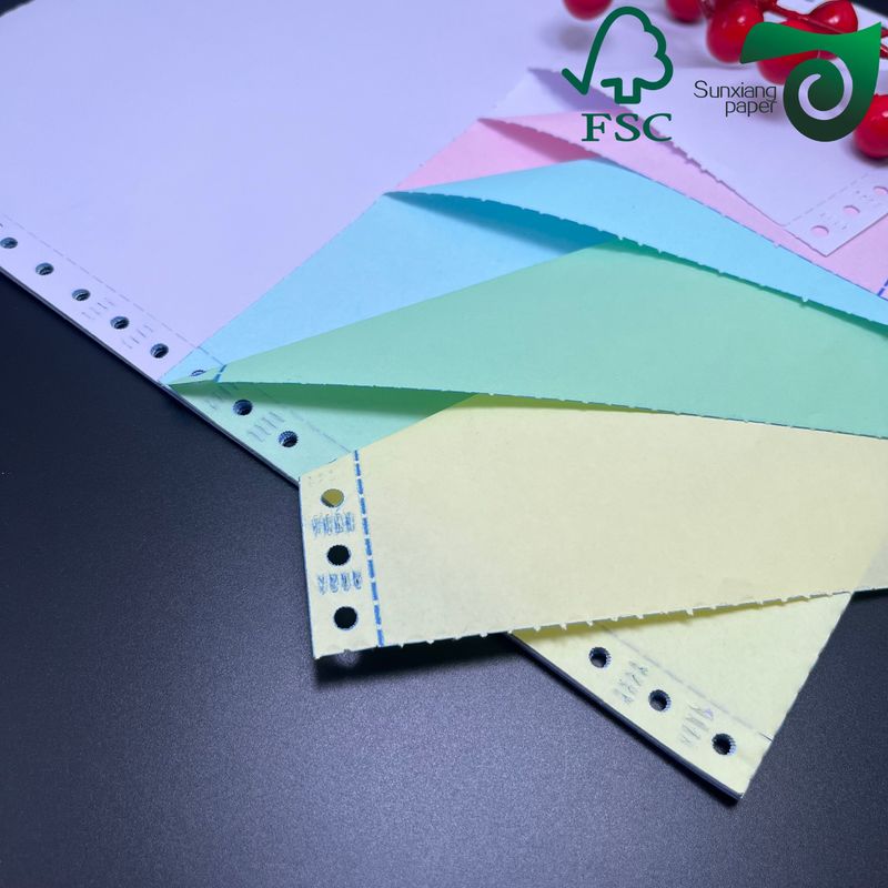 500 Sheets  Ream Digital NCR Paper 60gsm CB White Top CFB Middle Colored