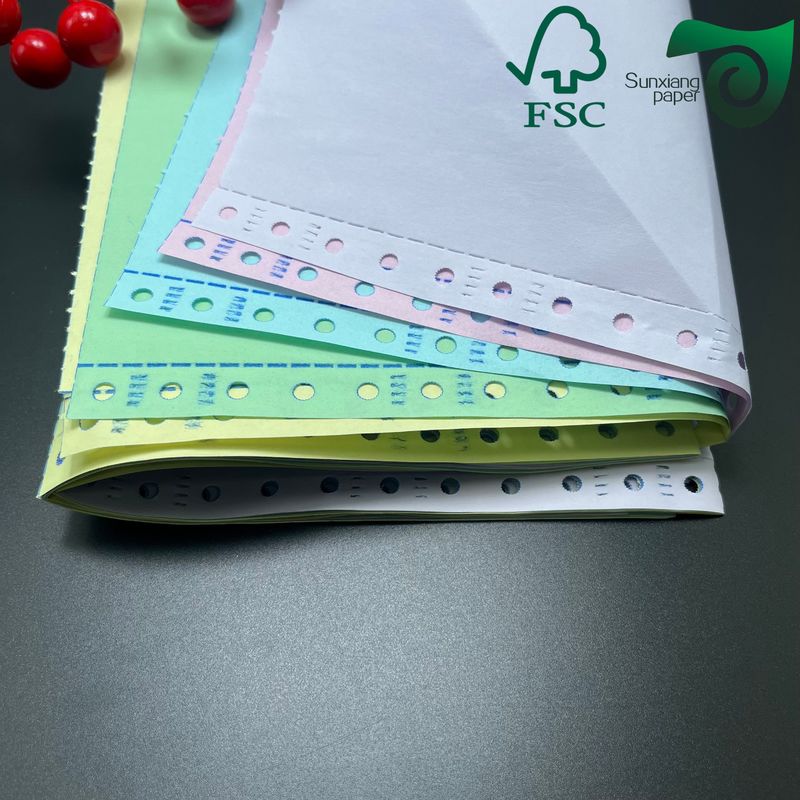 FSC 60gsm Eco Friendly Colorful Carbonless Copy Paper For Receipt  Business Form Printing