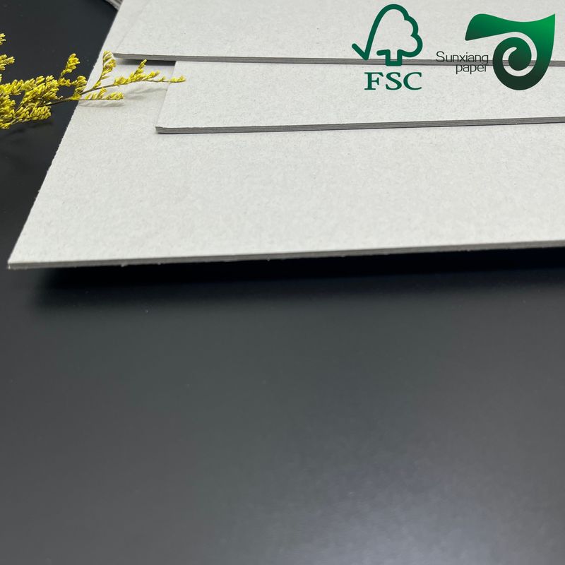 FSC 3mm Uncoated Rigid Grey Chipboard Smooth Double Grey Craft Cardboard For Packaging Backing