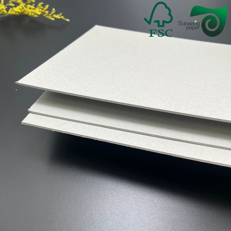 FSC Grey Board High Stiffness 250gsm For Packaging Book Binding Uncoated Book Cover Board