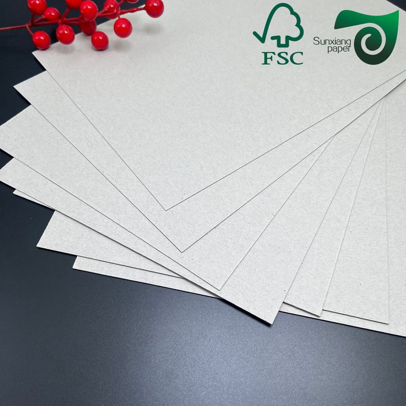 FSC Certified 250g Smooth High Stiffness Grey Board For Packing Boxes  Book Binding