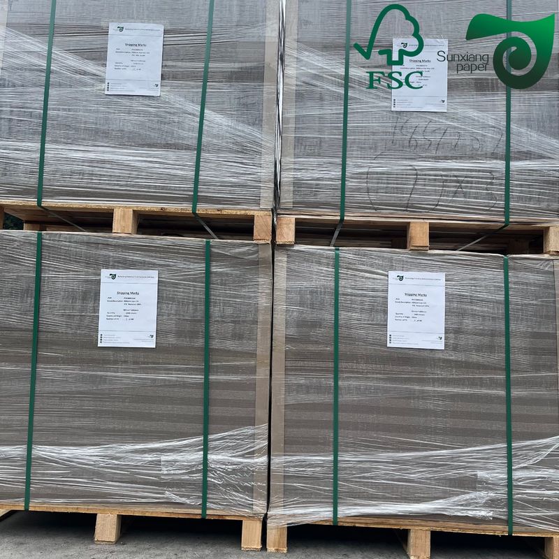 FSC 1300gsm Laminated Grey Chipboard Hard High Folding Strength For Storage Box
