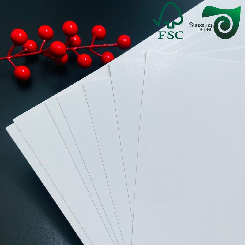 FSC Certified C1S Gloss White Ivory Board 220g 270g  For Postcards Ivory Board Paper