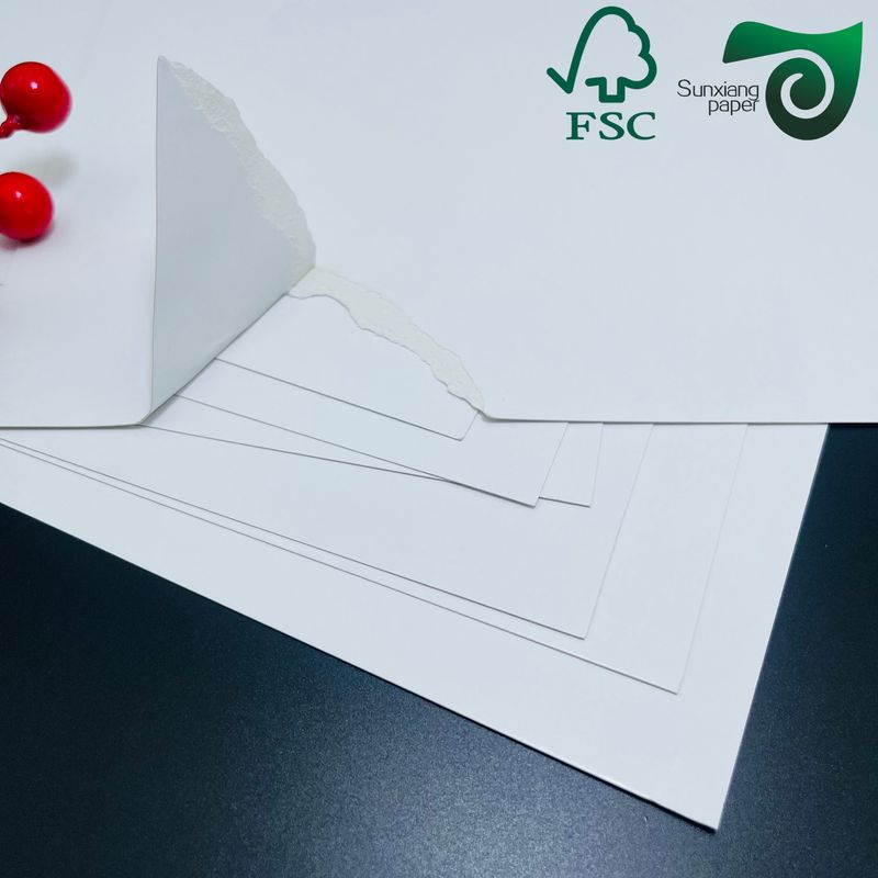 FSC Certified 250gsm C1S Coated FBB Board 100% Recycled White Ivory Cover Stock