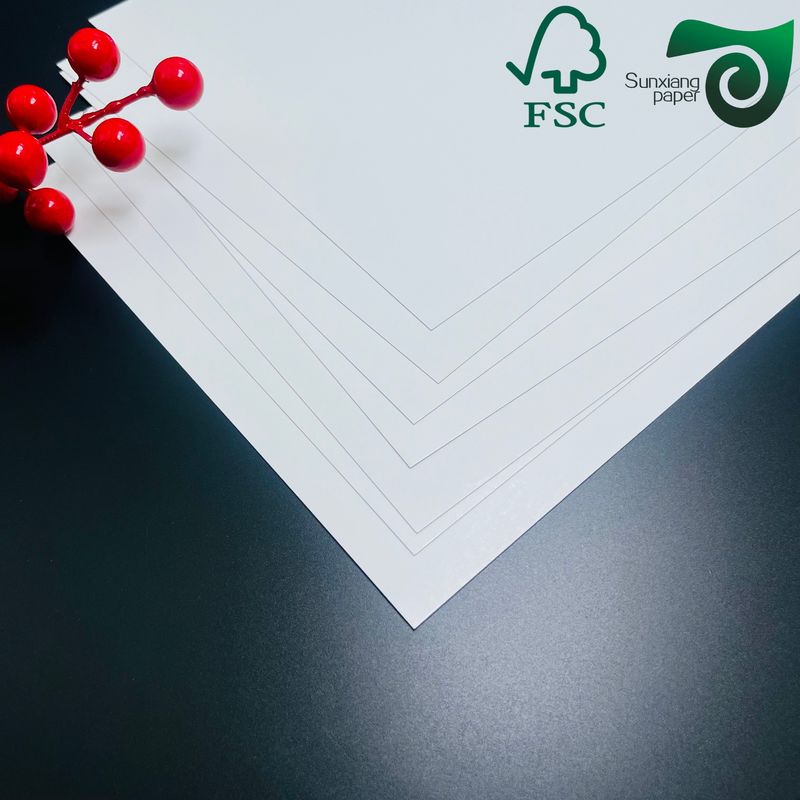 FSC 235gsm Food Grade White Wrapping Paper Board   For Deep Fried Food Packaging