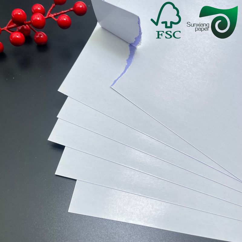 FSC Certified 290gsm Blue core Double Sided Glossy Laser Printing Paper For Trading Game Cards