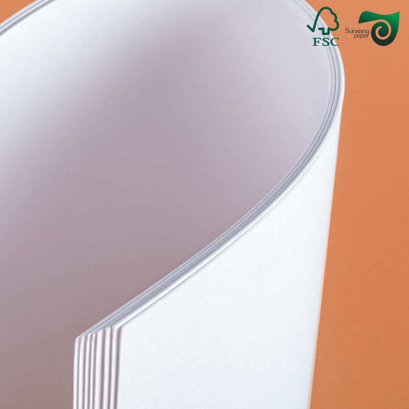 889mm Roll Size White Cardboard Optimized for Gravure Printing Made from 100% Virgin Wood Pulp