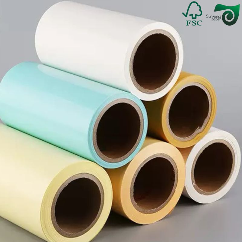 Hochtemperaturbeständiges Glaspapier für Aufkleberpapierfolien Weiß Gelb Blau 58g 120g