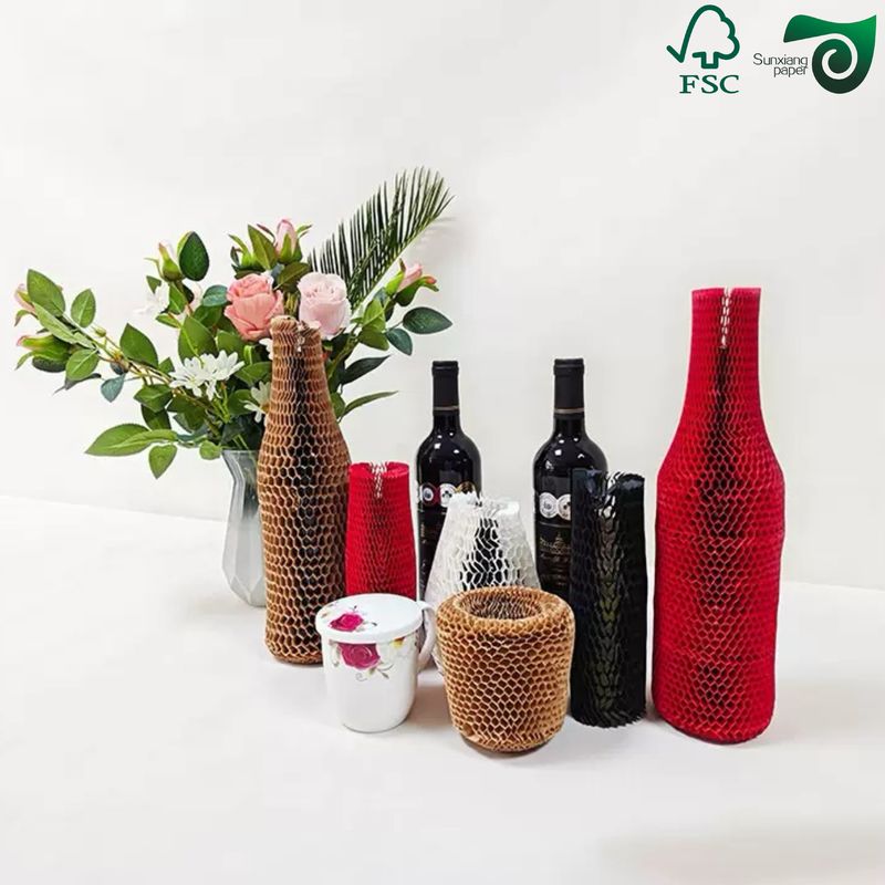 FSC 50gsm 80gsm White Brown Honeycomb Wrap Eco Friendly Cushioning For E Commerce Fragile Items