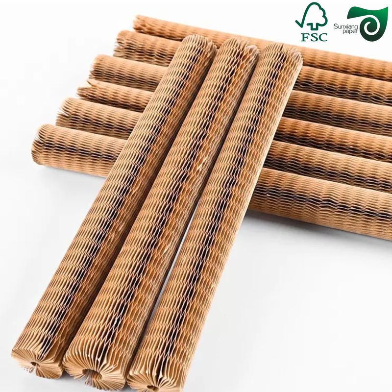 FSC 50gsm 80gsm Brown Honeycomb Wrap Eco Friendly Cushioning For E Commerce Fragile Items