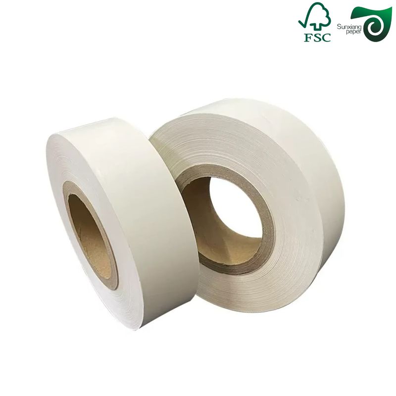 FSC 24gsm 28gsm Food Grade Kraft Paper 32mm 35mm Width For Individual Straw Wrapping