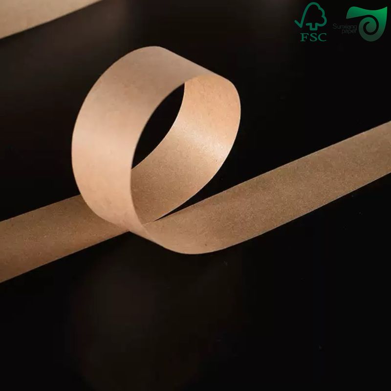 FSC 60gsm Unbleached Brown MG Food Grade Kraft Paper In Rolls Straw Base Kraft Paper