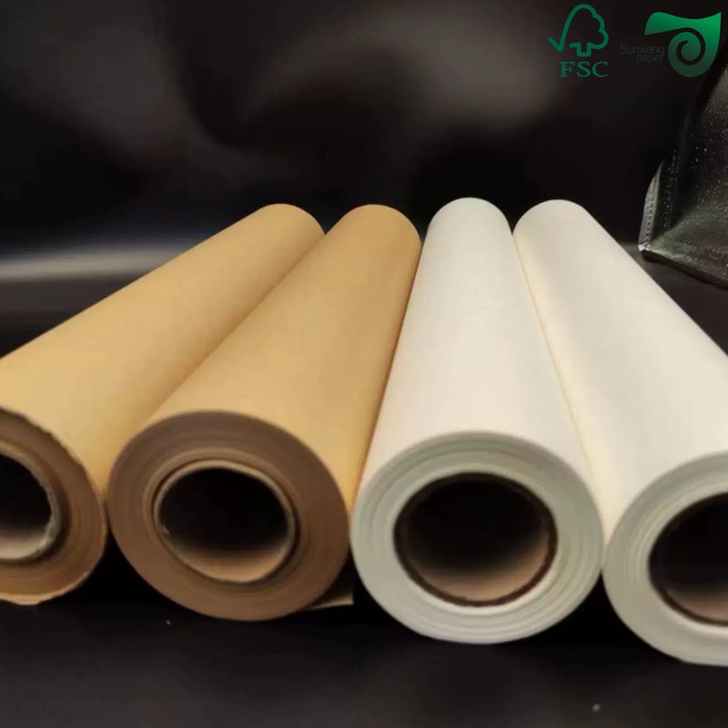 FSC 70gsm Bleached White Kraft Paper For Shopping Bags Excellent Strength