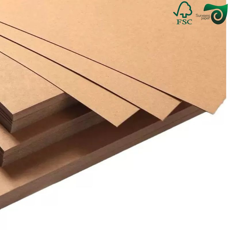 FSC Certified 250gsm Virgin Brown Kraft Wrapping Paper Rolls  For Custom Wrapping Boxes